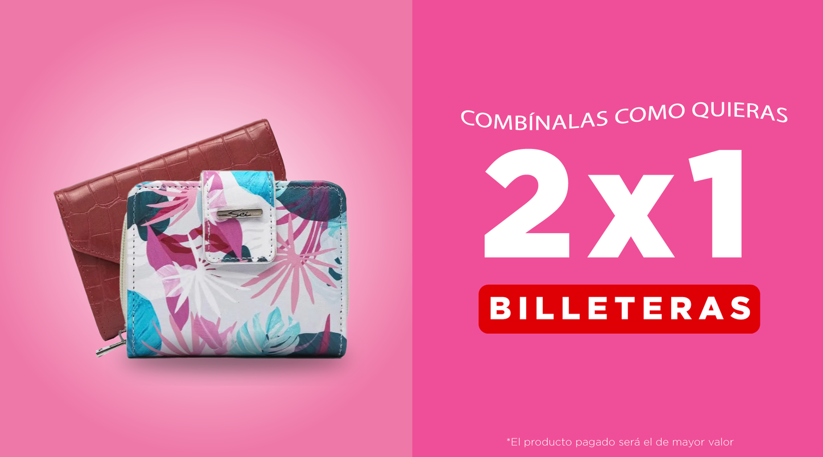 2x1 carteras discount